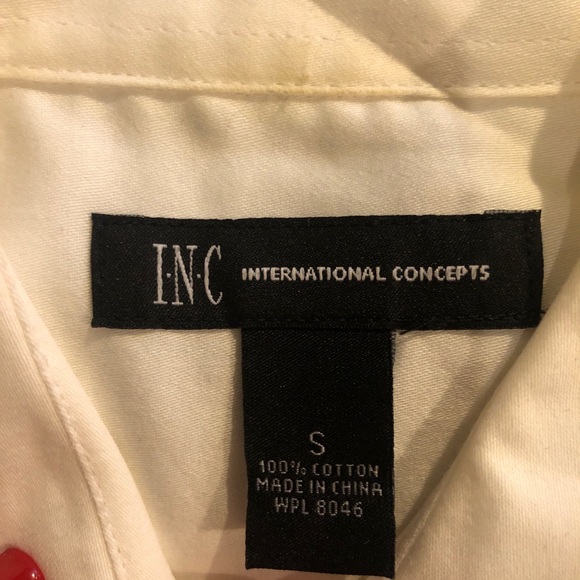 INC white button down shirt small - Picture 6 of 9